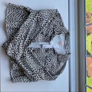 Cheetah print cropped jean jacket